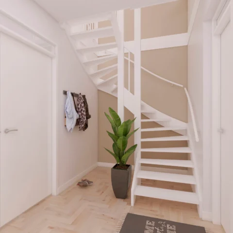 Trappen Mechelen - dubbelkwart trap