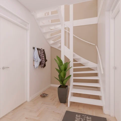 Trappen Ieper - dubbelkwarttrap